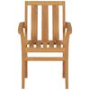 vidaXL Conjunto de comedor de jardín 5 piezas madera maciza de teca