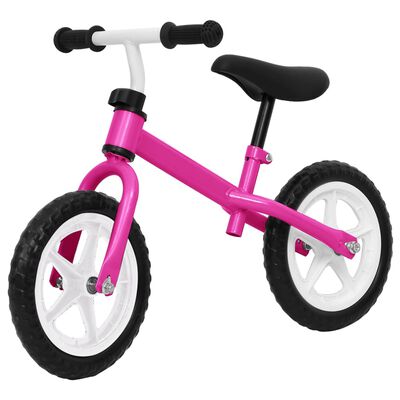 vidaXL Bicicleta sin pedales 11 pulgadas rosa
