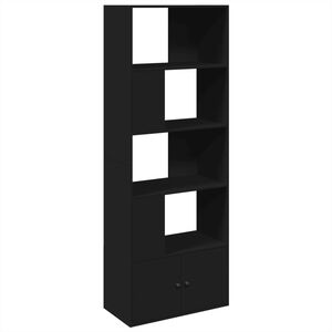 vidaXL Estanter&iacute;a de madera de ingenier&iacute;a negra 70x36x189 cm