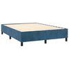 vidaXL Cama box spring con colchón terciopelo azul oscuro 140x200 cm