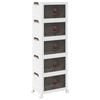 vidaXL Caja de almacenaje apilable con ruedas 5 niveles 28 L