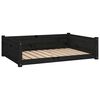 vidaXL Cama para perros madera maciza de pino negro 95,5x65,5x28 cm