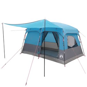 vidaXL Tienda Familiar 8 persona Azul Poli&eacute;ster