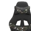 vidaXL Silla gaming cuero sintético negro y camuflaje