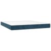 vidaXL Cama box spring con colch&oacute;n terciopelo azul oscuro 180x200 cm