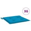 vidaXL Cojines de silla de jard&iacute;n 6 uds tela Oxford azul 50x50x3 cm