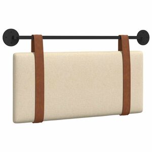 vidaXL Cabecera Colgante Liso Crema 90 x 55 x 5 cm PU antiguo
