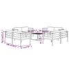 vidaXL Set muebles de jardín 9 pzas y cojines aluminio gris antracita