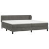 vidaXL Cama box spring con colch&oacute;n terciopelo gris oscuro 200x200 cm