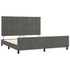 vidaXL Estructura de cama sin colch&oacute;n terciopelo gris oscuro 160x200cm