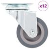 vidaXL Ruedas giratorias 12 unidades 50 mm