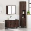 vidaXL Set de muebles baño 3 pzas madera contrachapada roble marrón