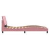 vidaXL Estructura de cama sin colch&oacute;n Hanko terciopelo rosa 80x200 cm