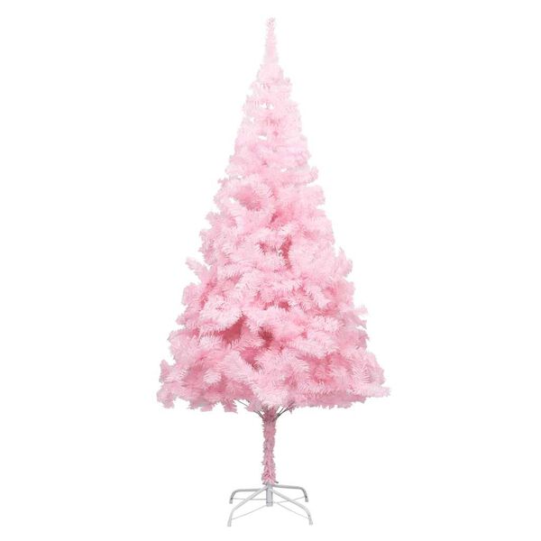 vidaXL &Aacute;rbol de Navidad preiluminado con luces y bolas rosa 210 cm