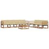 vidaXL Conjunto de sof&aacute;s de exterior con coj&iacute;n 8 pcs Natural y Beige