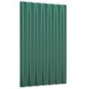 vidaXL Paneles de tejado 36 unidades acero galvanizado verde 60x36 cm