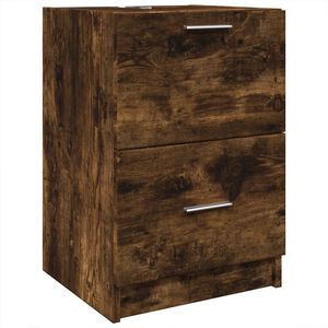 vidaXL Armario de lavabo madera ingenier&iacute;a roble ahumado 40x37x59 cm