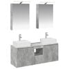 vidaXL Juego de Muebles de Ba&ntilde;o 5 pcs Gris Hormig&oacute;n