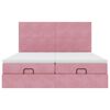 vidaXL Estructura de cama otomana colchones terciopelo rosa 200x200cm