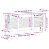vidaXL Cubierta para radiador MDF blanco 205 cm