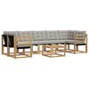 vidaXL Conjunto de sof&aacute;s de exterior 8 uds. Blanco y Gris Claro