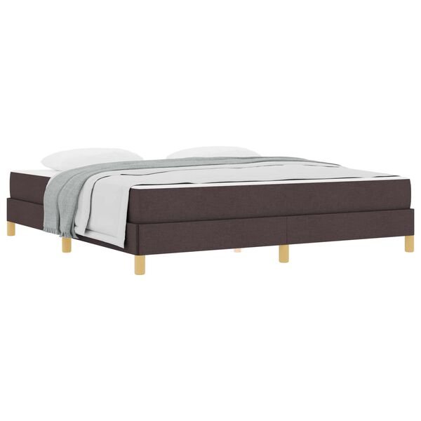 vidaXL Cama tipo Box Spring Marr&oacute;n Oscuro 180 x 200 cm tela