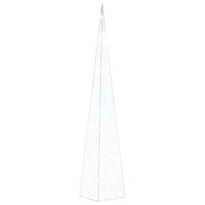 vidaXL Cono de luz LED decorativo acr&iacute;lico blanco fr&iacute;o 90 cm