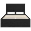 vidaXL Estructura de cama Negro 120 x 190 cm Madera de pino macizo