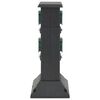 vidaXL Columna de 4 enchufes de exterior negro y verde 16x16x39,5 cm