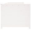 vidaXL Diván sin colchón blanco 100x200 cm madera maciza de pino