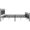 vidaXL Estructura cama sin colch&oacute;n con estribo metal negro 193x203 cm