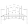 vidaXL Estructura cama sin colchón con estribo metal blanco 100x190 cm