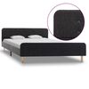 vidaXL Estructura de cama de arpillera gris oscuro 140x200 cm