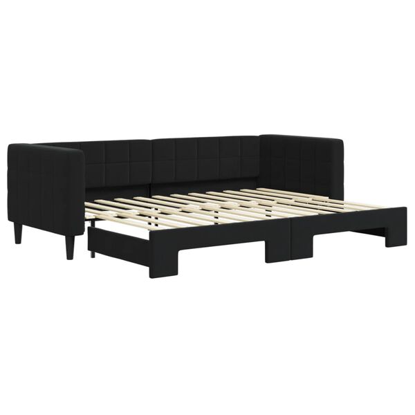 vidaXL Sofá cama nido terciopelo negro 80x200 cm