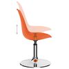 vidaXL Sillas de comedor giratorias 2 uds cuero sint&eacute;tico naranja