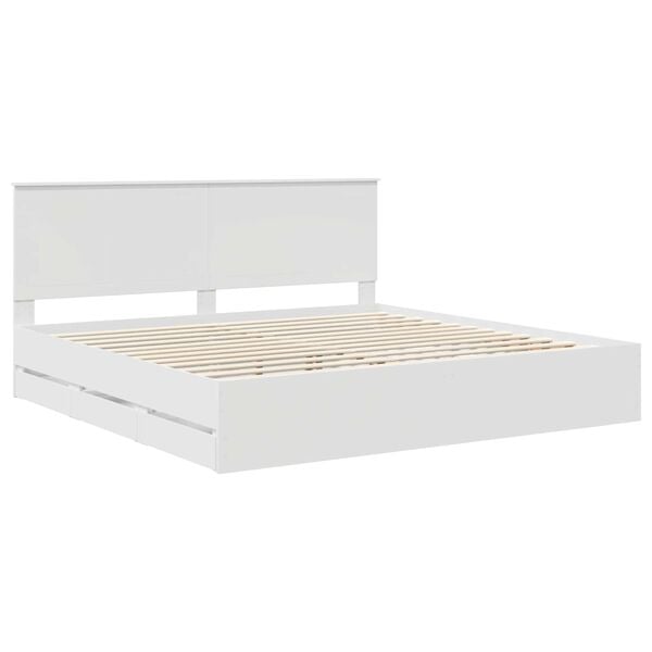vidaXL Estructura de cama con caj&oacute;n 200 x 200 cm Madera Ingenieril