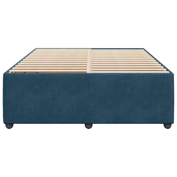 vidaXL Estructura de cama de terciopelo azul 140x190 cm