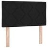 vidaXL Cama tipo Box Spring con colch&oacute;n Negro 80 x 200 cm tela