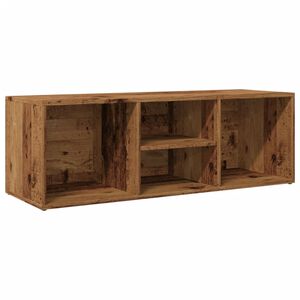vidaXL Banco zapatero de madera de ingenier&iacute;a envejecida 105x35x35 cm
