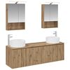 vidaXL Juego de Muebles de Ba&ntilde;o 5 uds. Roble artisan