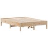 vidaXL Estructura de cama sin colch&oacute;n madera maciza de pino 135x190 cm