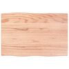 vidaXL Tablero mesa madera tratada roble borde natural 60x40x2 cm