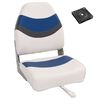 vidaXL Set de asientos plegables para barco 2 uds con respaldo alto