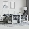 vidaXL Estructura cama sin colchón con estribo metal blanco 140x190 cm