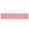 vidaXL Colchón de muelles ensacados terciopelo rosa 90x190x20 cm