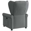 vidaXL Sill&oacute;n reclinable el&eacute;ctrico de tela gris oscuro