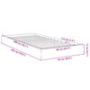 vidaXL Estructura de cama madera de ingenier&iacute;a blanca 90x200 cm