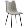 vidaXL Sillas de comedor 4 unidades cuero sint&eacute;tico gris claro