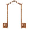 vidaXL Arco de jard&iacute;n con jardinera de madera maciza 180x40x218 cm