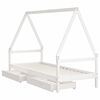 vidaXL Estructura cama ni&ntilde;os con cajones madera pino blanco 90x200 cm